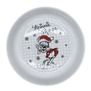Disney Minnie Mouse Sketchbook Christmas Ceramic Individual Dinner Bowl NEW!